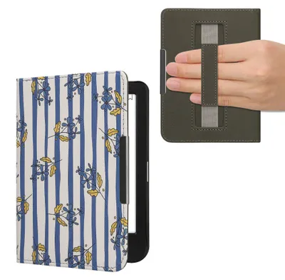 Produktbild von kwmobile Schutzhülle für Kobo Clara BW / Clara Colour / Tolino Shine (5) / Shine Color Hülle - eReader Flip Case mit Handschlaufe und Auto Sleep