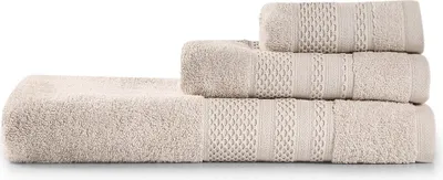 Immagine prodotto di Mijolnir, Piramit - Cappuccino, Cappuccino, Set di asciugamani (3 pezzi), 100% COTONE, 50 x 90 cm