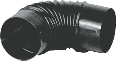 Zdjęcie produktu dla BERTRAMS 010110, Kolanowa rura kominowa, Czarny, Stal, 400 °C, 90°, 12 cm