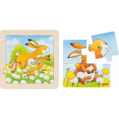 Produktbild von GOKI Holzpuzzle Katze 4 Teile