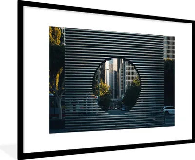 Produktbild von MuchoWow® MuchoWow® Gerahmtes Poster New York - Architektur - Pflanzen 90x60 cm - Poster mit zchwarzem Bilderrahmen - Wanddekoration - Fotos