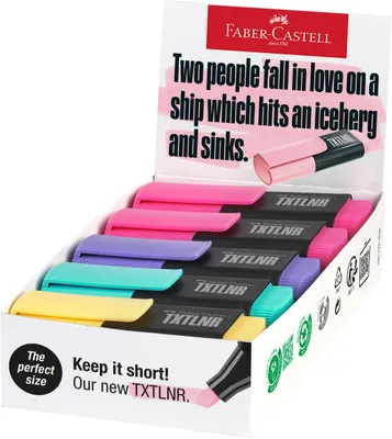 Image de FABER-CASTELL 154212 FABER-CASTELL TXTLNR Mini Pastell B Surligneur couleurs assorties, 10 pcs.