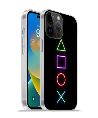Produktbild von MuchoWow® Handyhülle Schutzhülle Hülle für Apple iPhone 14 Pro Max Gaming - Neon - Konsole - Schwarz - Controller - Gaming Silikon Softcase Handy Hülle - Hardcover