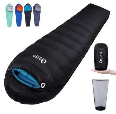 Produktbild von Mumienschlafsack Daunenschlafsack - 1000 g Daunen - 215 x 81 cm - Für Camping und Trekking