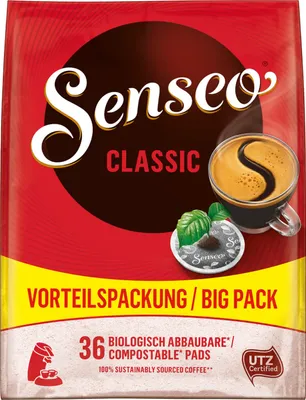 Produktbild von SENSEO Pads Classic UTZ 10 x 36 Getränke Pads Vorratspackung