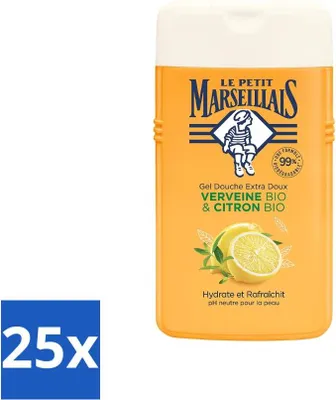 Productafbeelding van Le Petit Marseillais – Douchegel – Citroen en ijzerkruid – Hydraterend – 250 ml - Voordeelverpakking - 25 stuks