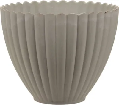 Produktbild von Blumentopf Ø16xH13cm rund Kunststoff grau gewischt Pflanztop Deko Pflanzgefäß