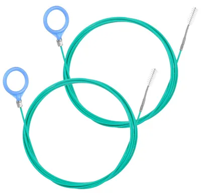 Productafbeelding van Reinigingsborstel afvoerreiniger - Flexibel en 300 cm - RVS - Set van 2 - Voor schuifdak en koelkast