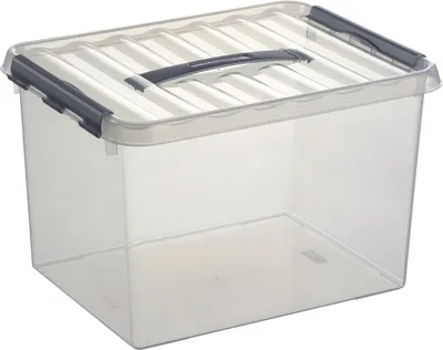 Produktbild von Aufbewahrungsbox mit Deckel 22 Liter 300x260x400mm transparent Packung mit 6 Stück