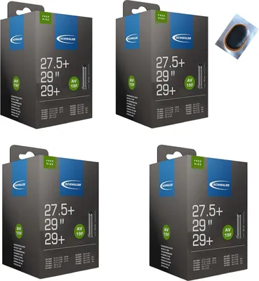 Produktbild von 4 x Schwalbe Fahrradschlauch AV19F-40 ("27.5+/29/29+") inkl. Schlauchflicken