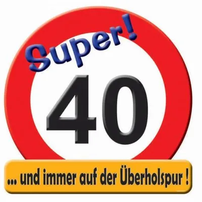 Produktbild von NEW CO VERTRIEBSGMBH Riesen Schild "Hurra!40" 0 0 0