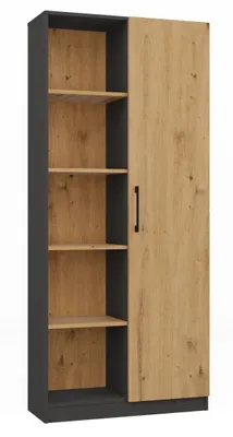 Zdjęcie produktu dla Regał metalowy 80 cm kompletny antracyt/artisan