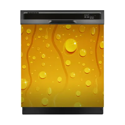 Produktbild von Aufkleber sticker 60x60 cm Dekorative folie Spülmaschine - Wassertropfen auf Bier