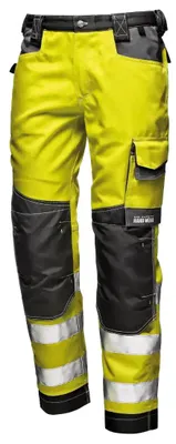 Produktbild von Sir Safety RUSH Warnschutzhose Herren mit Cordura Knieverstärkung und Reflexstreifen, 56, HI-VIS YELLOW
