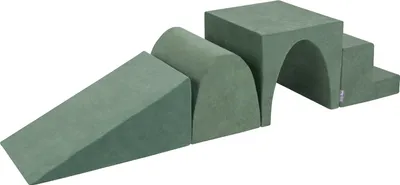Produktbild von KiddyMoon Spielplatz VELVET aus Schaumstoff 4-teiliges Set Zwickel L/Hügel/Tunnel/Stüfchen