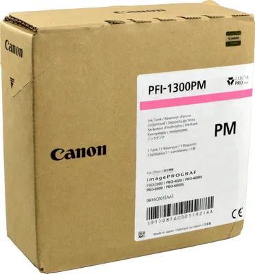 Produktbild von Canon PFI-1300PM, Foto magenta, Tinte auf Farbstoffbasis, 330 ml