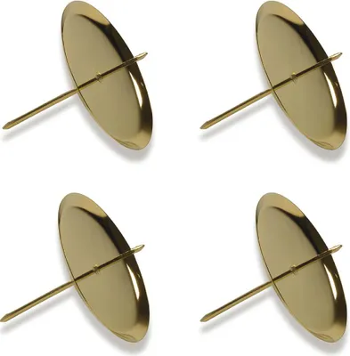 Produktbild von Adventskerzen-Halter | 4 Stück im Beutel | Ø 6 cm | Metall Gold | 10750