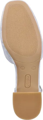 Produktbild von Rieker Damen Pumps Fesselriemen metallic Blockabsatz 44762, Größe:38 EU, Farbe:Silber