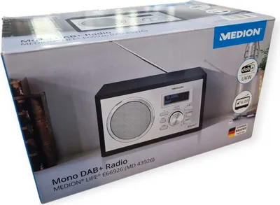 Medion MD 43926 DAB+ Radio, Mono, Bluetooth, UKW, LCD, Wecker, schwarz