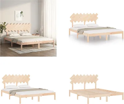 Produktbild von vidaXL Massivholzbett 160x200 cm - Bettrahmen - Bettgestell - Bett - Holzbett