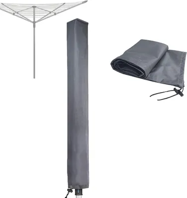 Produktbild von Wäschespinne Abdeckung Wasserdicht mit Reißverschluss, 16x16x180cm Wäschespinne Abdeckung Rotary Wäschetrockner Schutzhülle für Wäschespinne Winddicht