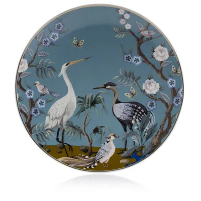 Produktbild von Siaki Collection Teller aus Porzellan mehrfarbig 20,5cm oriental Vogel