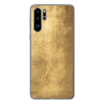Produktbild von MuchoWow® Handyhülle Schutzhülle Hülle für Huawei P30 Pro Licht fällt auf eine goldene Wand Silikon Softcase Handy Hülle - Schutzdeckel