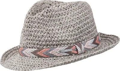 Produktbild von Chillouts knautschbarer Trilby Sommerhut mit Muster-Band, grau, Gr. S