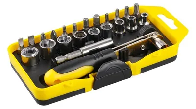 Obrázek produktu pro Sada oboustranná ráčna s bity a adaptery 1/4" 23ks 18421
