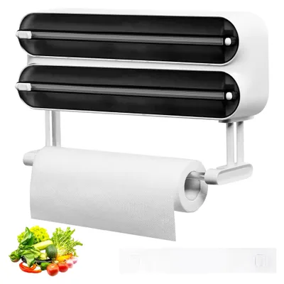 Produktbild von 3-in-1 Frischhaltefolienspender mit Küchenrollenhalter