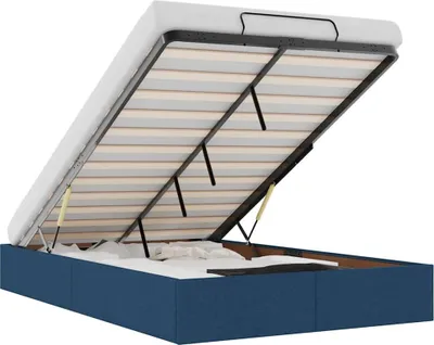 Obrázok produktu pre vidaXL Osmanská posteľ bez matraca modrá 120x200 cm látka