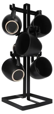 Immagine prodotto di QUVIO Portabicchieri - Scaffale - Accessori da cucina - Portabicchieri - Nero - Metallo - Montante - 14,5 x 14,5 x 38 cm