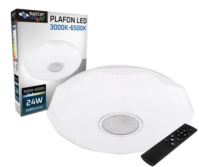 Obrázok produktu pre MasterLED LED stropné svietidlo 24 W 1680 lm Ø 39 cm stmievateľné, zmena farby 3000 K – 6500 K, vrátane diaľkového ovládača, biele