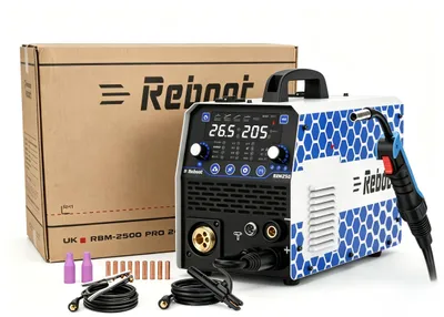 Imagen del producto de Máquina de soldar MIG 8 en 1, 250 A - Con y sin gas - 230 V - Soldadura multiproceso - Para aluminio y acero