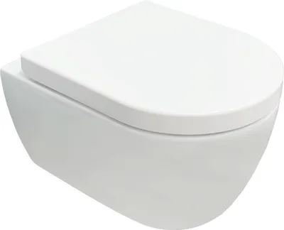 Produktbild von NEG Hänge-WC Uno11RL/RK, randlose spritzfreie Spülung, Softclose WC-Sitz, nano-versiegelt  WC-Modell: Uno11RK (48,5 cm) Standard-Deckel