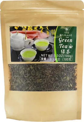 Immagine prodotto di Tè verde dell'Hunan 100 g di foglie di tè sfuse | Tè verde di Tian Hu Shan | Foglie di tè verde essiccato | Tè verde dell'Hunan