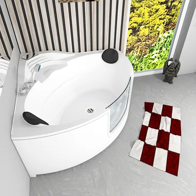 Produktbild von Pool Badewanne Eckwanne Wanne S60-EH 140x140cm mit Tür Walk-in-Pool