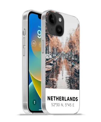 Produktbild von MuchoWow® Handyhülle Schutzhülle Hülle für Apple iPhone 14 - Softcase Niederlande - Amsterdam - Gracht - Herbst Silikon Softcase Handy Hülle - Mobiltelefonhülle