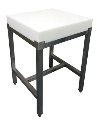 Produktbild von SARO Hackblock mit Edelstahlrahmen 500x500 mm AISI 430