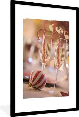 Produktbild von MuchoWow® MuchoWow® Gerahmtes Poster Weihnachten - Weihnachtsschmuck 60x90 cm - Poster mit zchwarzem Bilderrahmen - Dekoration - Wandposter Wohnzimmer - Hochwertig