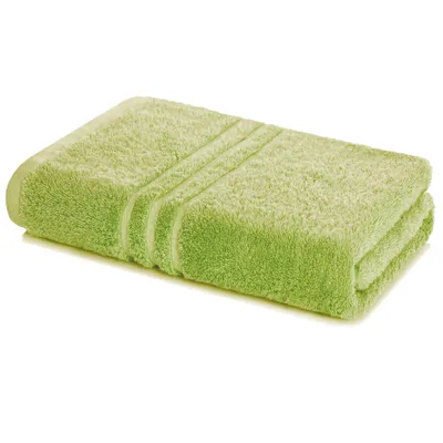 Produktbild von Lavea® Badetuch 100x150 cm aus 100% Baumwolle – Großes Duschtuch, saugstark, weich und hautfreundlich, Frottierserie Elena, waschbar - Lindgrün