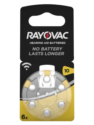 Produktbild von Rayovac Hörgerätebatterie 10 (PR70) 6er Blister