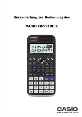 Produktbild von Kurzanleitung zur Bedienung des Casio FX-991 DE X Classwiz Serie