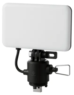 LED-Campingleuchte mit Mini-Stativ, dimmbar, IP44, 30–1000 Lumen, Schwarz