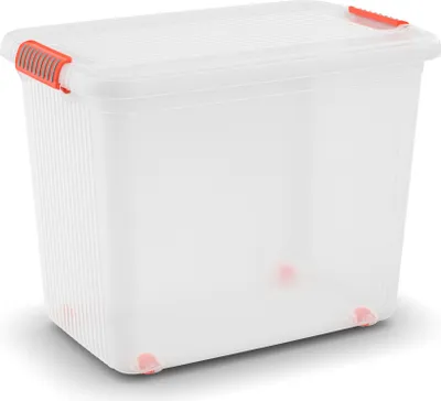 Image de KIS K Latch Box Boîte de rangement rectangulaire Orange, Transparent