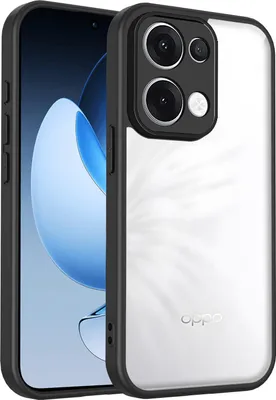 Image de Coque pour Oppo Reno13 transparente avec cadre en TPU, antichoc Noir