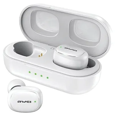 Obrázok produktu pre Slúchadlá Awei Bluetooth 5.1 T13 Pro Tws + Dokovacia Stanica Biela/Biela