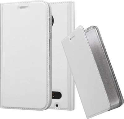 Produktbild von Cadorabo Handyhülle für Motorola MOTO Z2 Schutz Hülle in Silber Cover Etui Book Case Booklet
