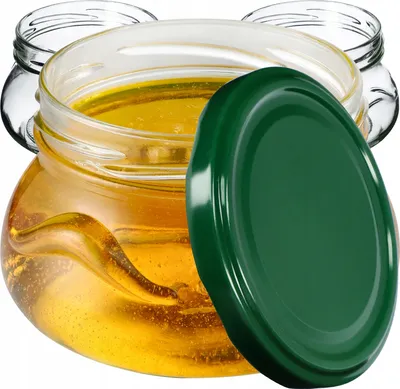 Produktbild von KADAX Einmachgläser mit Deckel "Raja", Einmachgläser, 300ml, 100 Stück, grüner Deckel