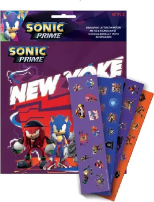 Immagine prodotto di Sonic the Hedgehog New Yoke Stickeralbum mit 50 Stickern